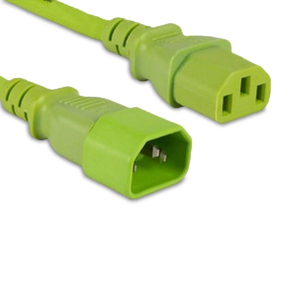 Enet C13 To C14 6Ft Green Pwr Extension Cord C13C14-GN-6F-ENC